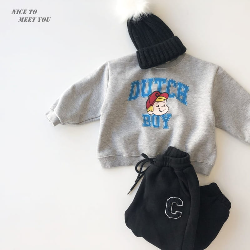 NICE TO MEET YOU - Korean Children Fashion - #Kfashion4kids - Boy Sweatshirt - 8