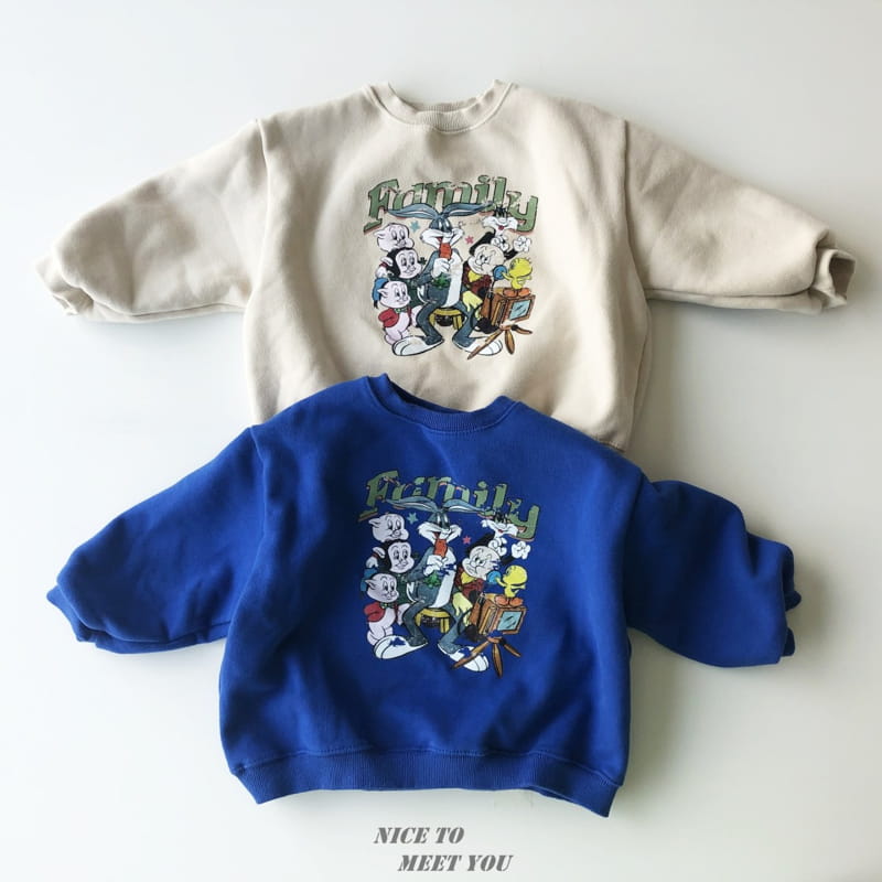 NICE TO MEET YOU - Korean Children Fashion - #Kfashion4kids - Family Sweatshirt