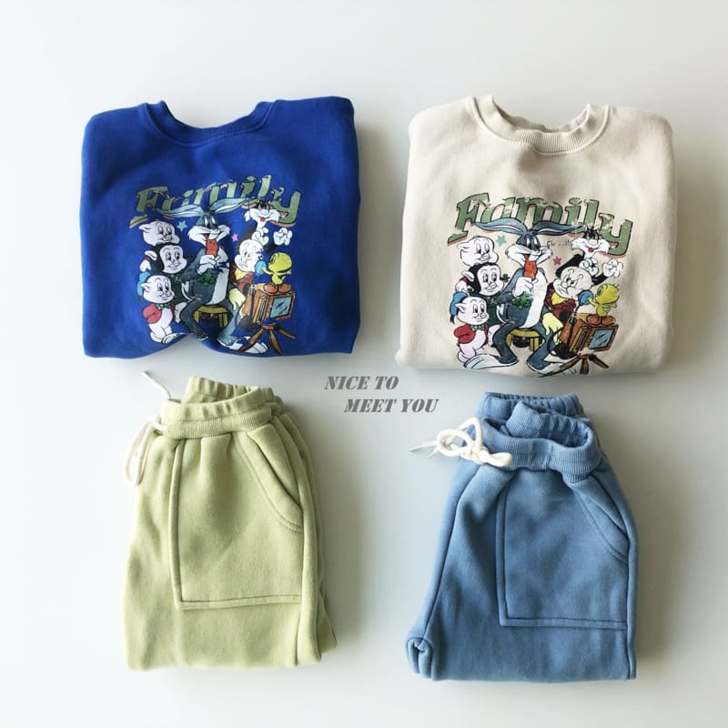 NICE TO MEET YOU - Korean Children Fashion - #Kfashion4kids - Family Sweatshirt - 4