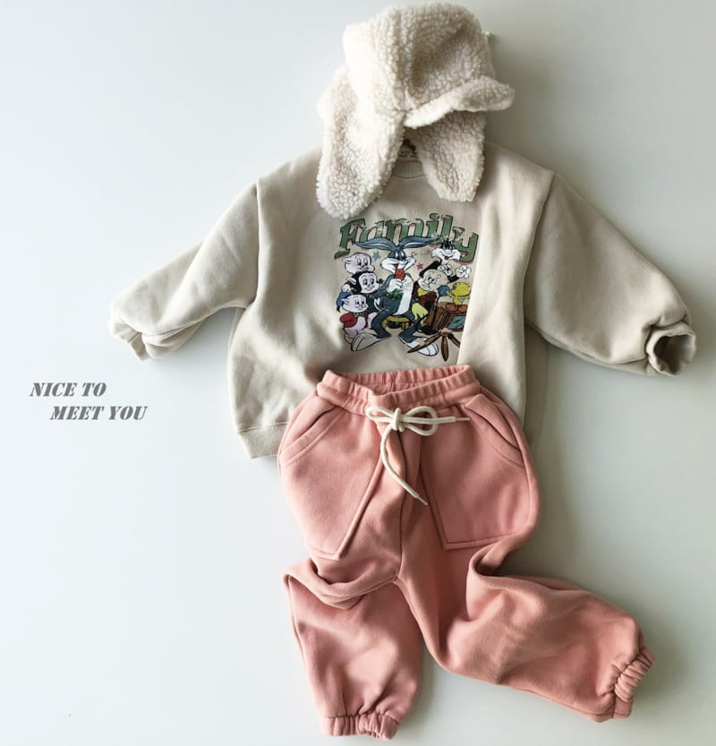 NICE TO MEET YOU - Korean Children Fashion - #Kfashion4kids - Family Sweatshirt - 5