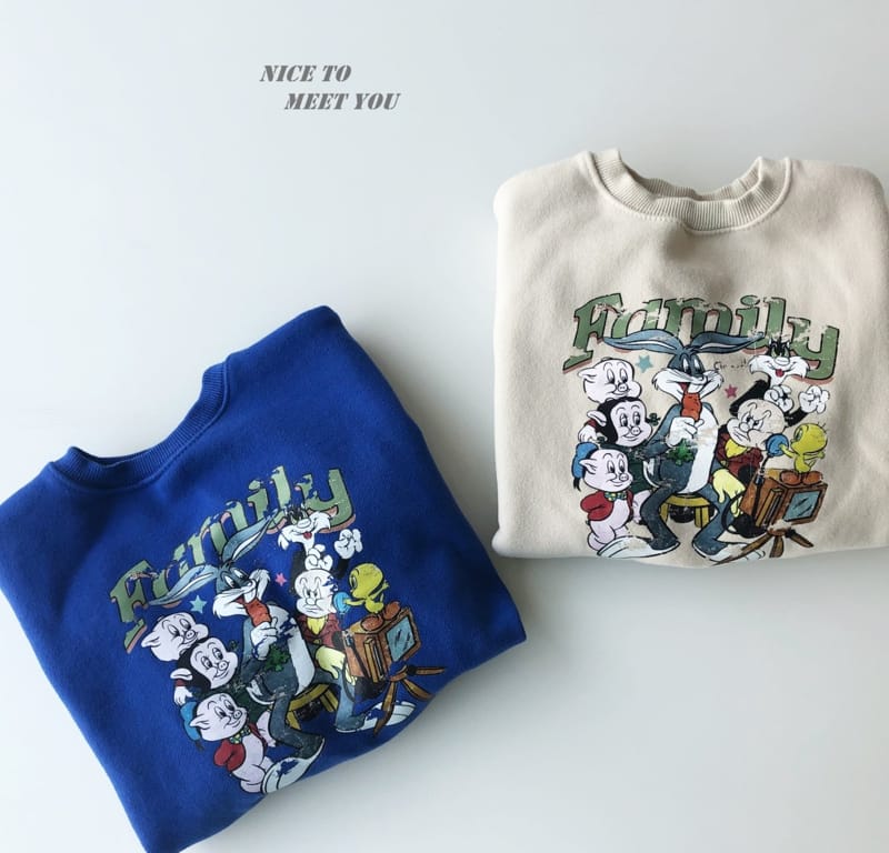NICE TO MEET YOU - Korean Children Fashion - #Kfashion4kids - Family Sweatshirt - 7