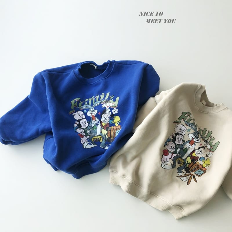 NICE TO MEET YOU - Korean Children Fashion - #Kfashion4kids - Family Sweatshirt - 8