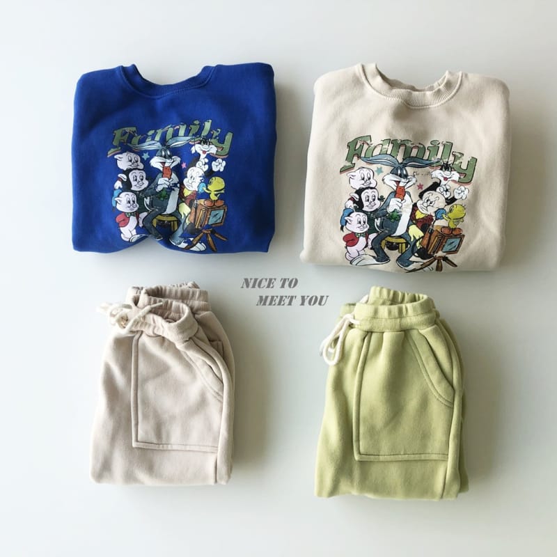 NICE TO MEET YOU - Korean Children Fashion - #Kfashion4kids - Family Sweatshirt - 9