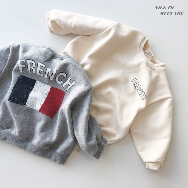 NICE TO MEET YOU - Korean Children Fashion - #Kfashion4kids - French Sweatshirt