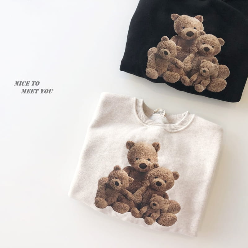 NICE TO MEET YOU - Korean Children Fashion - #Kfashion4kids - Cute Bear Sweatshirt
