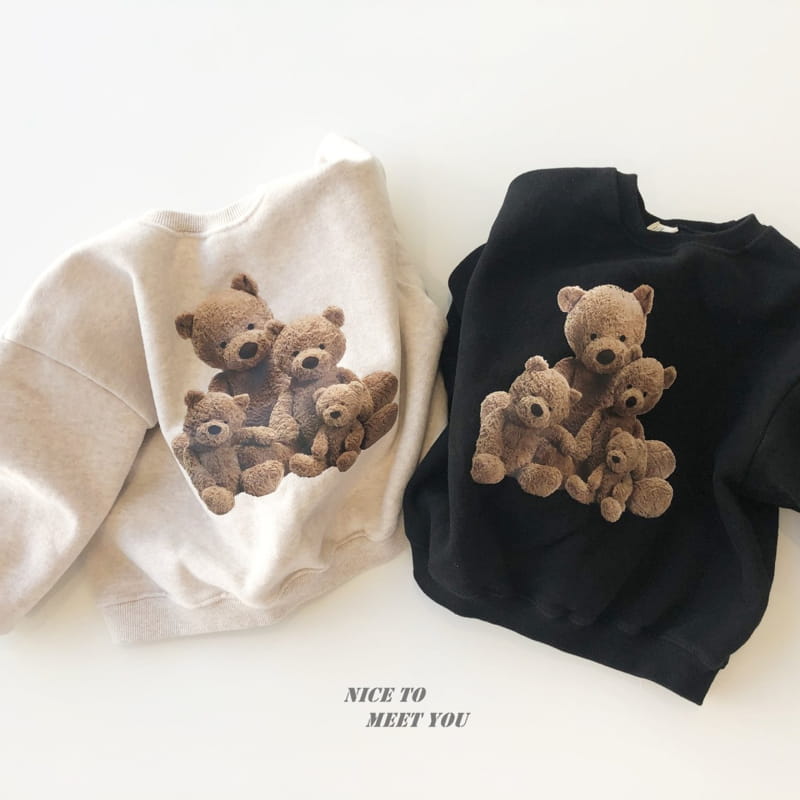 NICE TO MEET YOU - Korean Children Fashion - #Kfashion4kids - Cute Bear Sweatshirt - 2