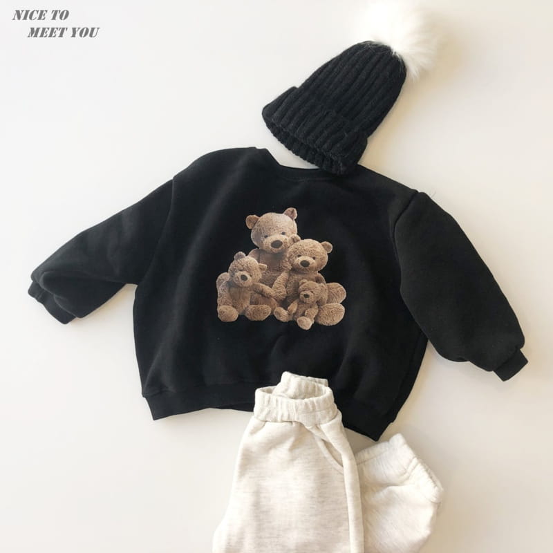 NICE TO MEET YOU - Korean Children Fashion - #Kfashion4kids - Cute Bear Sweatshirt - 3