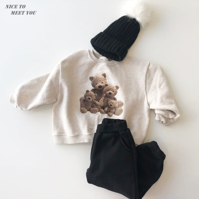 NICE TO MEET YOU - Korean Children Fashion - #Kfashion4kids - Cute Bear Sweatshirt - 4