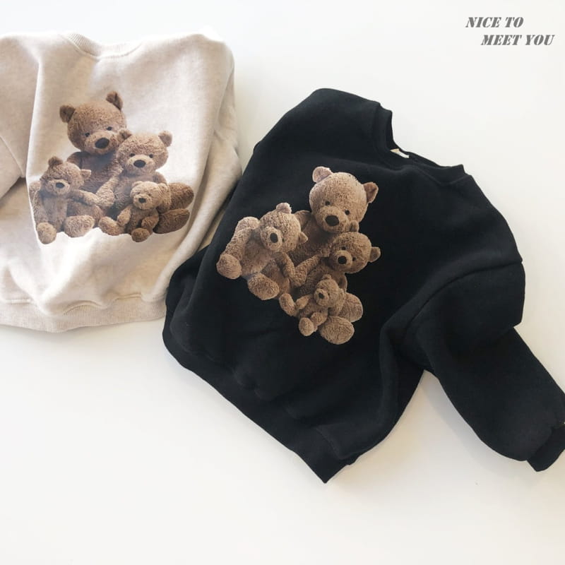 NICE TO MEET YOU - Korean Children Fashion - #Kfashion4kids - Cute Bear Sweatshirt - 6