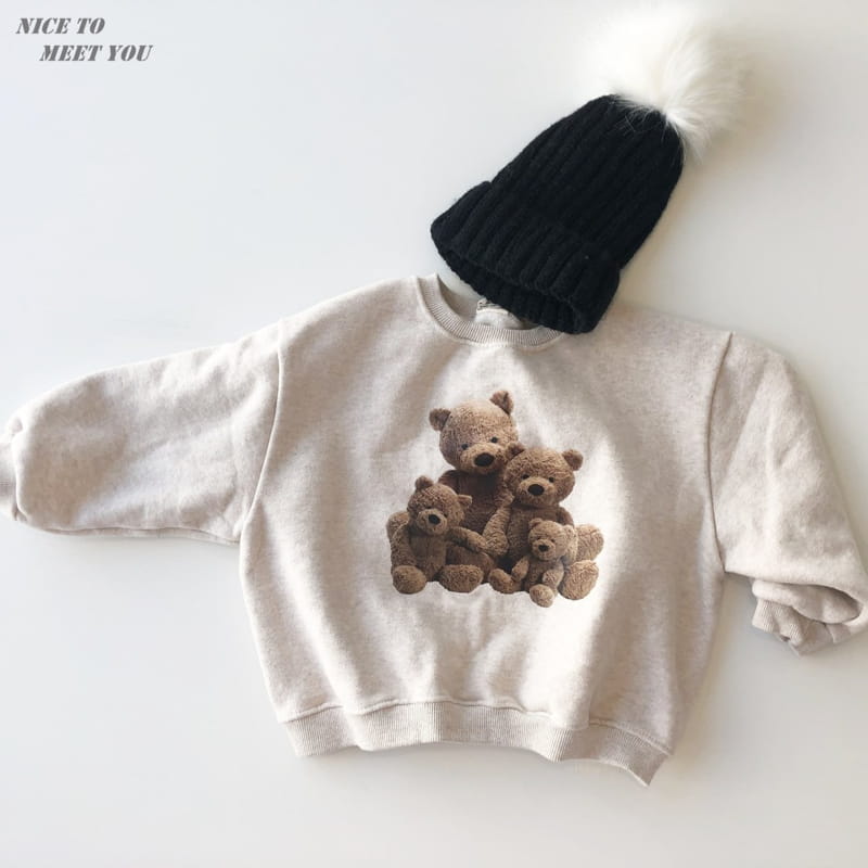 NICE TO MEET YOU - Korean Children Fashion - #Kfashion4kids - Cute Bear Sweatshirt - 7