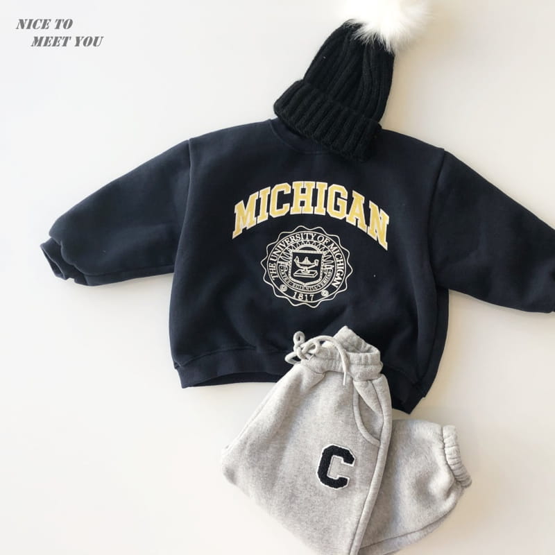 NICE TO MEET YOU - Korean Children Fashion - #Kfashion4kids - Michigan Sweatshirt - 3