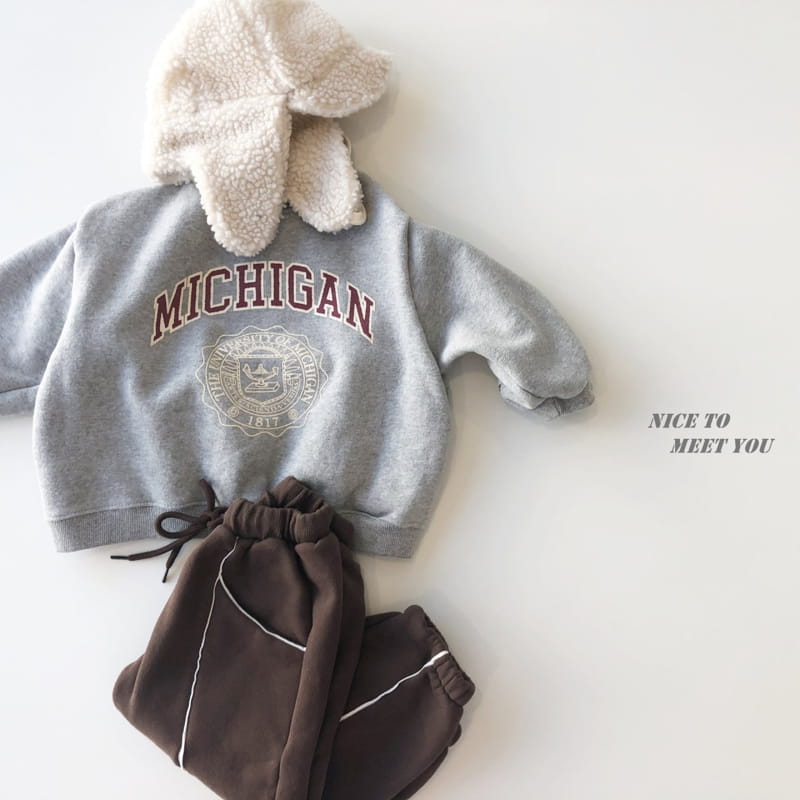 NICE TO MEET YOU - Korean Children Fashion - #Kfashion4kids - Michigan Sweatshirt - 5