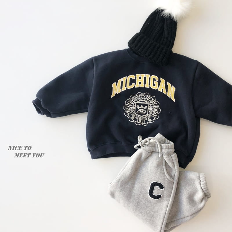 NICE TO MEET YOU - Korean Children Fashion - #Kfashion4kids - Michigan Sweatshirt - 7