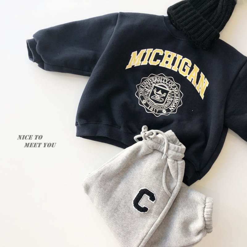 NICE TO MEET YOU - Korean Children Fashion - #Kfashion4kids - Michigan Sweatshirt - 8
