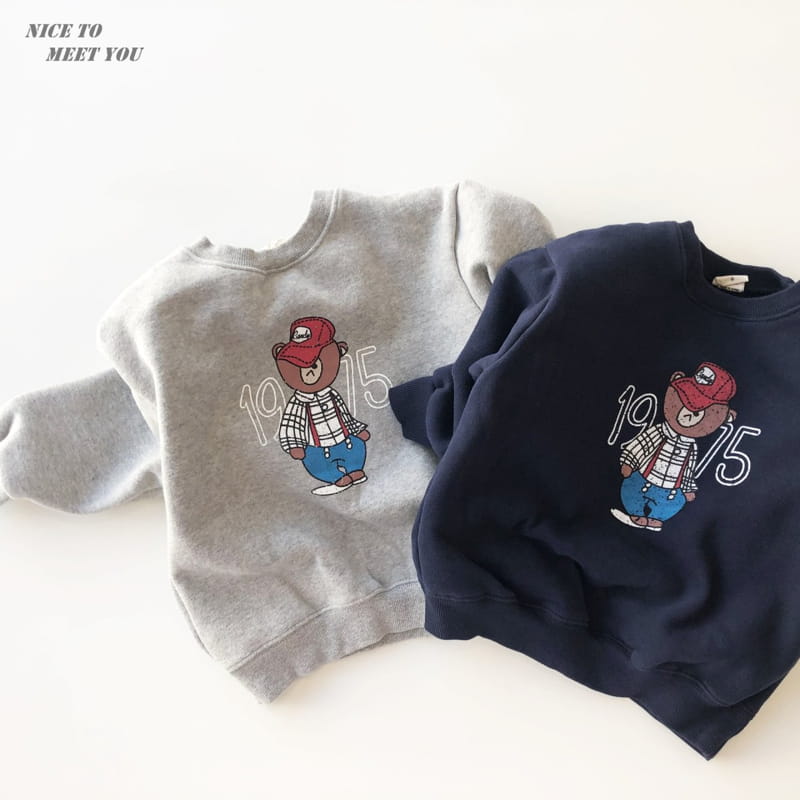 NICE TO MEET YOU - Korean Children Fashion - #Kfashion4kids - 1975 Bear Sweatshirt - 3