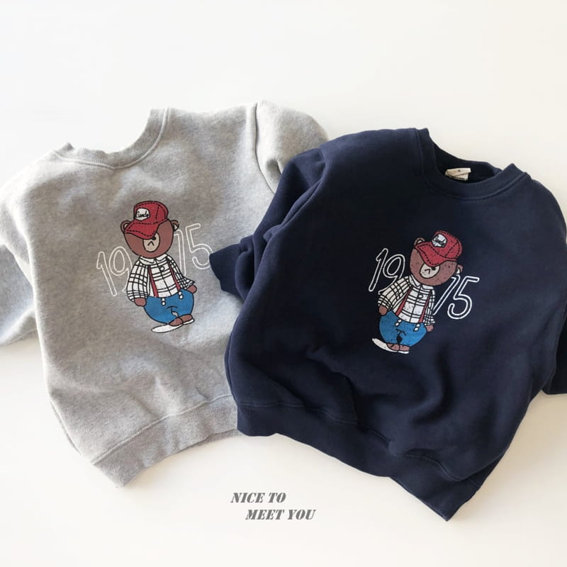 NICE TO MEET YOU - Korean Children Fashion - #Kfashion4kids - 1975 Bear Sweatshirt - 4