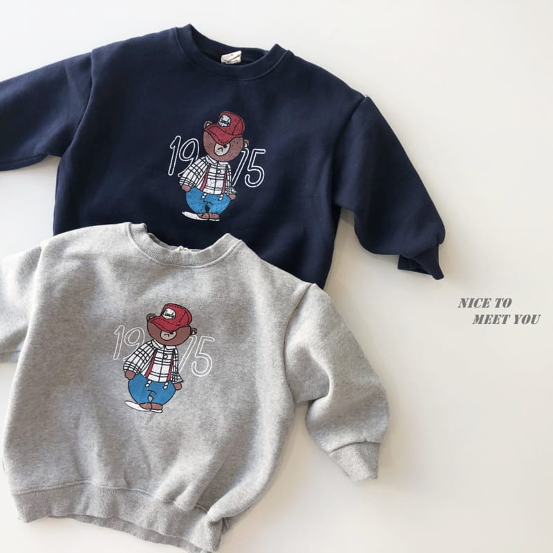 NICE TO MEET YOU - Korean Children Fashion - #Kfashion4kids - 1975 Bear Sweatshirt - 5