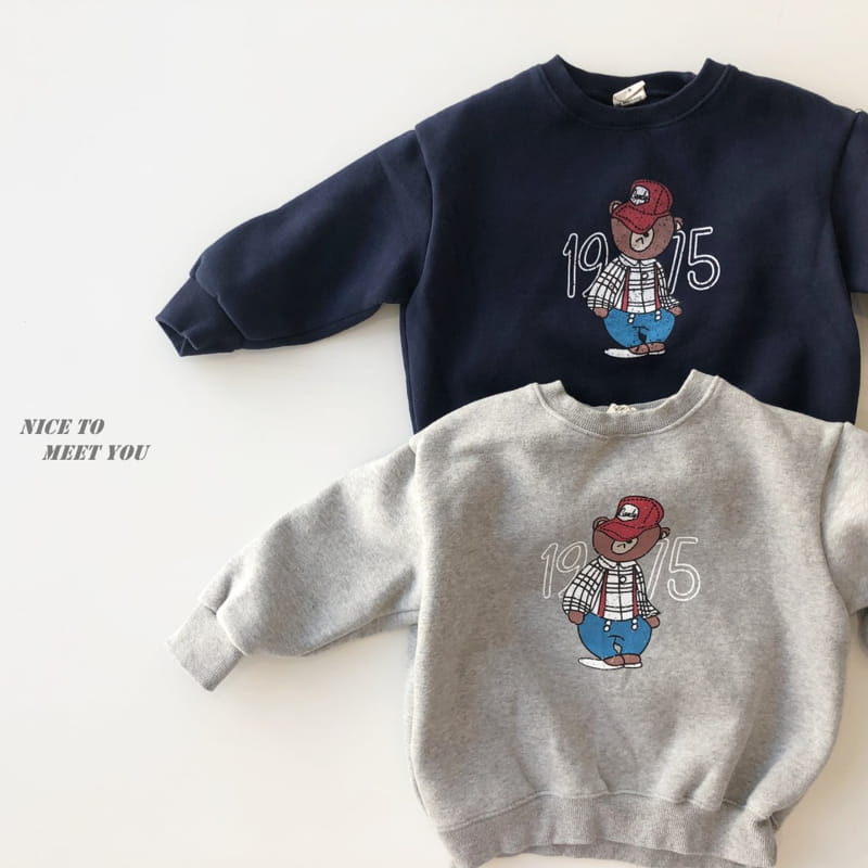 NICE TO MEET YOU - Korean Children Fashion - #Kfashion4kids - 1975 Bear Sweatshirt - 8