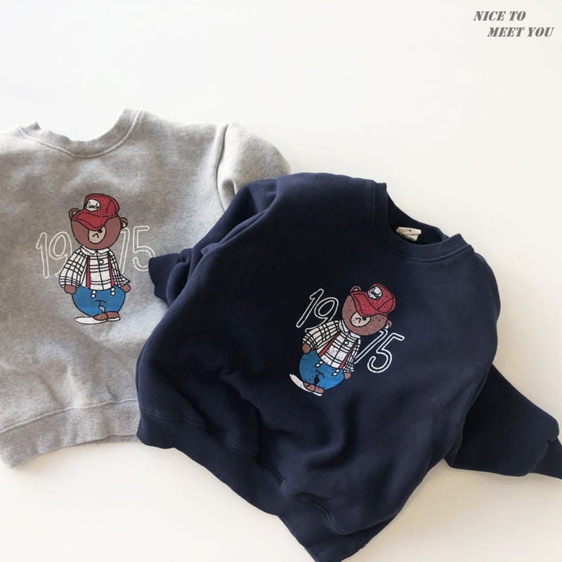 NICE TO MEET YOU - Korean Children Fashion - #Kfashion4kids - 1975 Bear Sweatshirt - 9