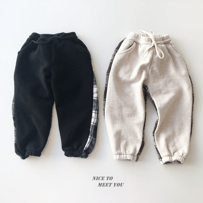 NICE TO MEET YOU - Korean Children Fashion - #Kfashion4kids - Check Color Pants
