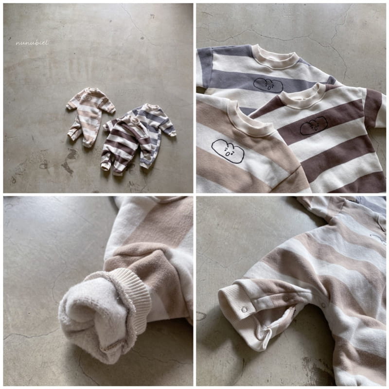 NUNUBIEL - Korean Children Fashion - #Kfashion4kids - Cloud Stripe Romper