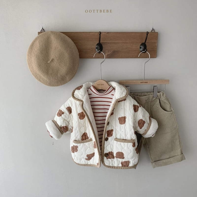 OOTT BEBE - Korean Children Fashion - #Kfashion4kids - Bear Cozy Padding Jumper