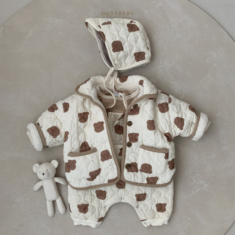 OOTT BEBE - Korean Children Fashion - #Kfashion4kids - Bear Cozy Padding Jumper - 10