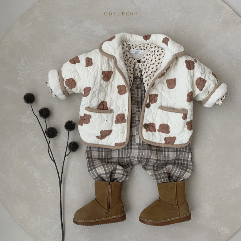 OOTT BEBE - Korean Children Fashion - #Kfashion4kids - Bear Cozy Padding Jumper - 11