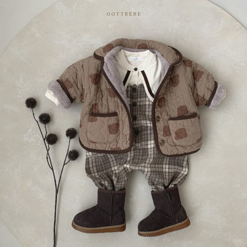 OOTT BEBE - Korean Children Fashion - #Kfashion4kids - Bear Cozy Padding Jumper - 12