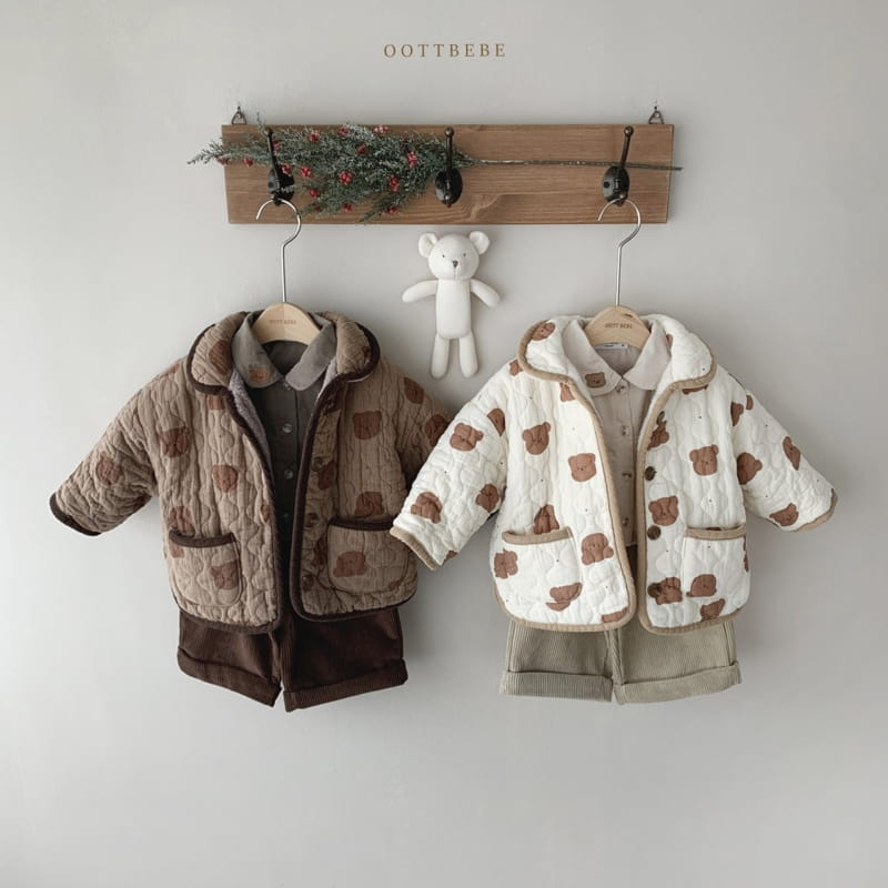 OOTT BEBE - Korean Children Fashion - #Kfashion4kids - Bear Cozy Padding Jumper - 4