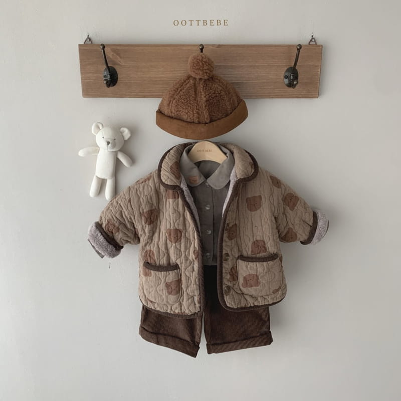 OOTT BEBE - Korean Children Fashion - #Kfashion4kids - Bear Cozy Padding Jumper - 5