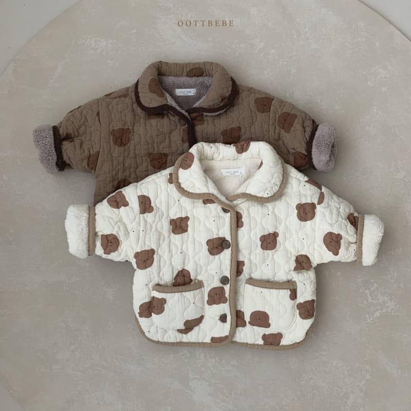 OOTT BEBE - Korean Children Fashion - #Kfashion4kids - Bear Cozy Padding Jumper - 6