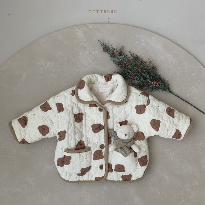 OOTT BEBE - Korean Children Fashion - #Kfashion4kids - Bear Cozy Padding Jumper - 7