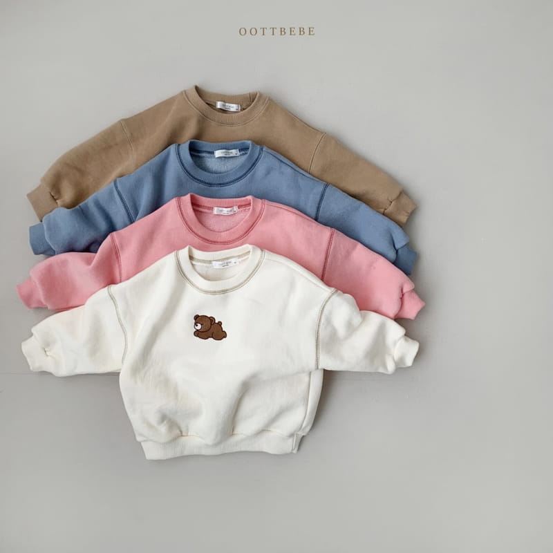 OOTT BEBE - Korean Children Fashion - #Kfashion4kids - Bear Top Bottom Set - 11