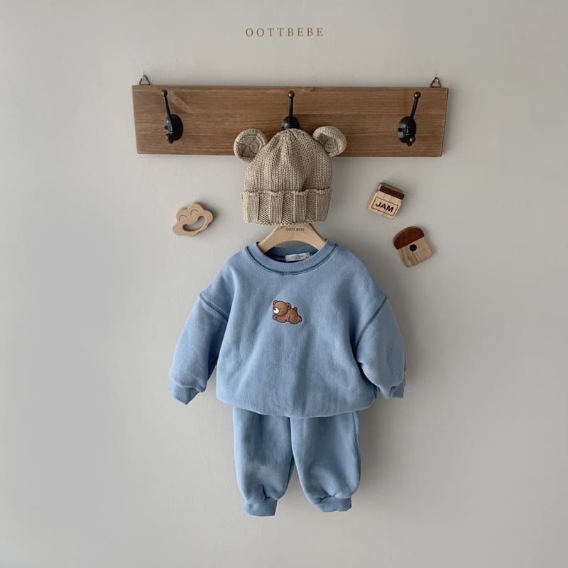 OOTT BEBE - Korean Children Fashion - #Kfashion4kids - Bear Top Bottom Set - 5