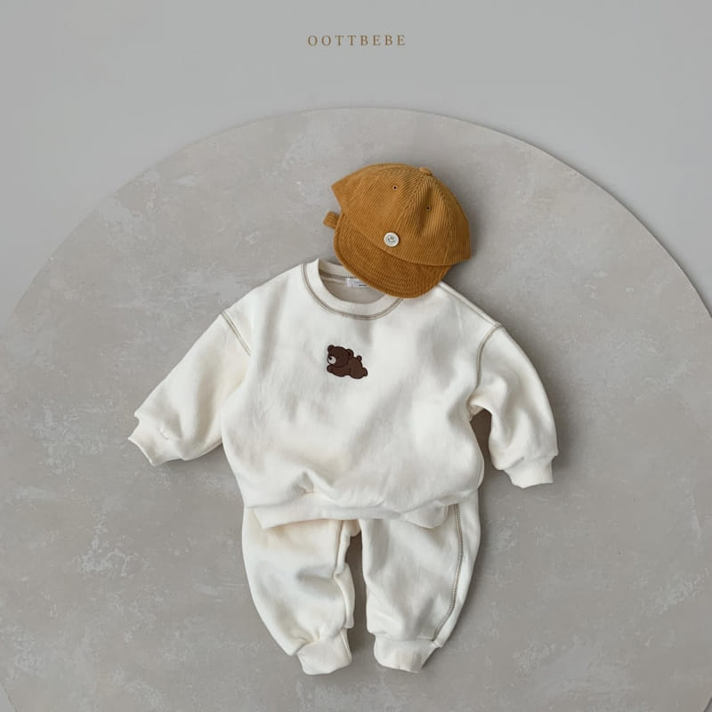 OOTT BEBE - Korean Children Fashion - #Kfashion4kids - Bear Top Bottom Set - 7
