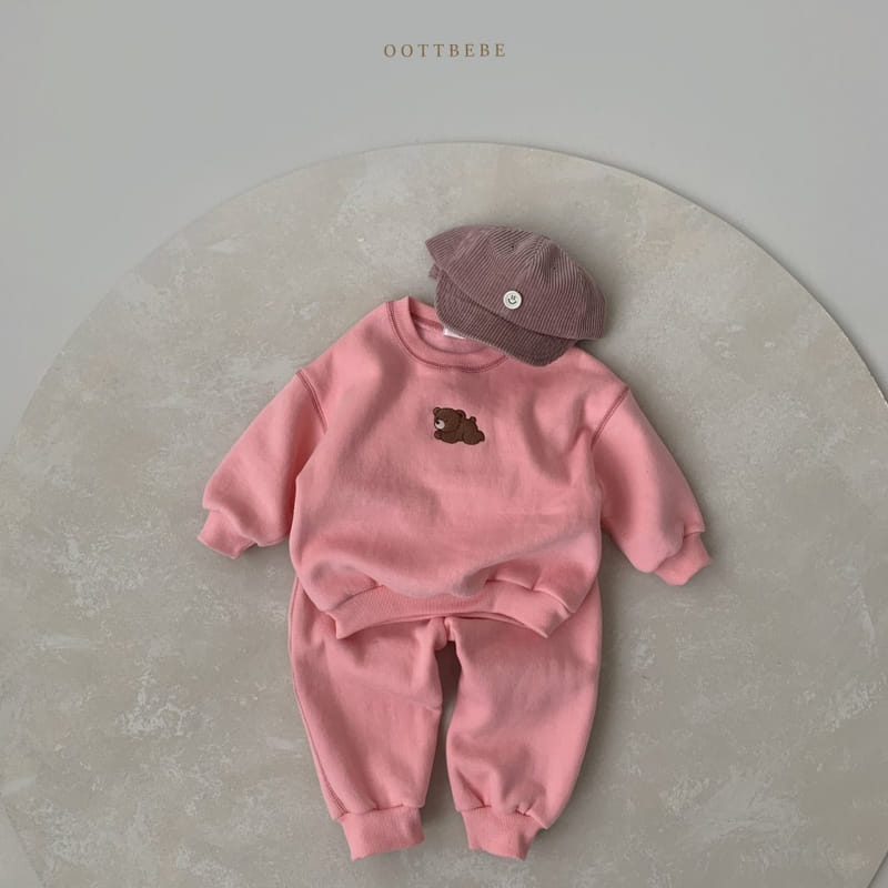 OOTT BEBE - Korean Children Fashion - #Kfashion4kids - Bear Top Bottom Set - 9