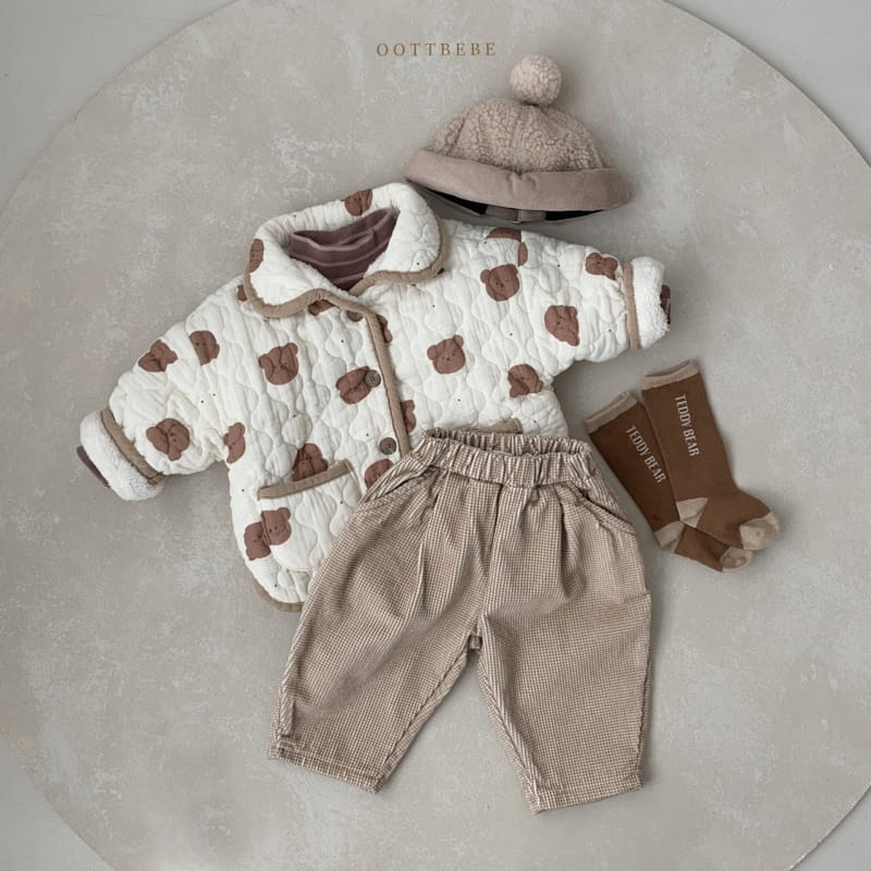 OOTT BEBE - Korean Children Fashion - #Kfashion4kids - Check Rib Pants - 11