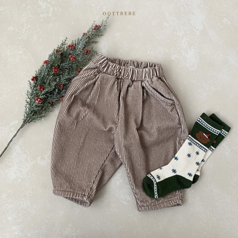 OOTT BEBE - Korean Children Fashion - #Kfashion4kids - Check Rib Pants - 12