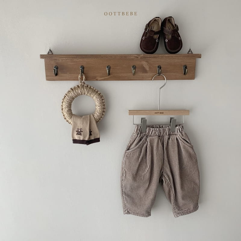 OOTT BEBE - Korean Children Fashion - #Kfashion4kids - Check Rib Pants - 2