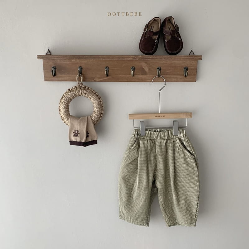 OOTT BEBE - Korean Children Fashion - #Kfashion4kids - Check Rib Pants - 3