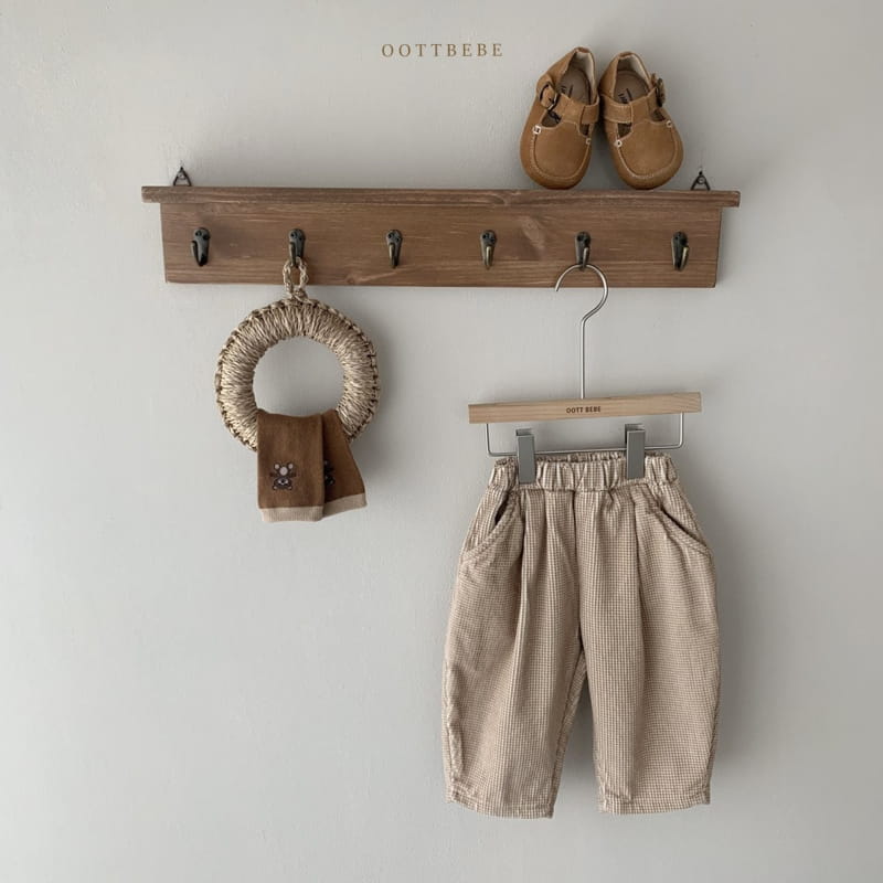 OOTT BEBE - Korean Children Fashion - #Kfashion4kids - Check Rib Pants - 4