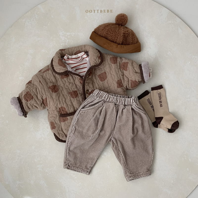 OOTT BEBE - Korean Children Fashion - #Kfashion4kids - Check Rib Pants - 8