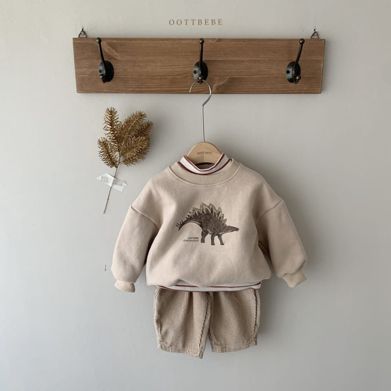 OOTT BEBE - Korean Children Fashion - #Kfashion4kids - Dino Sweatshirt Winter - 3