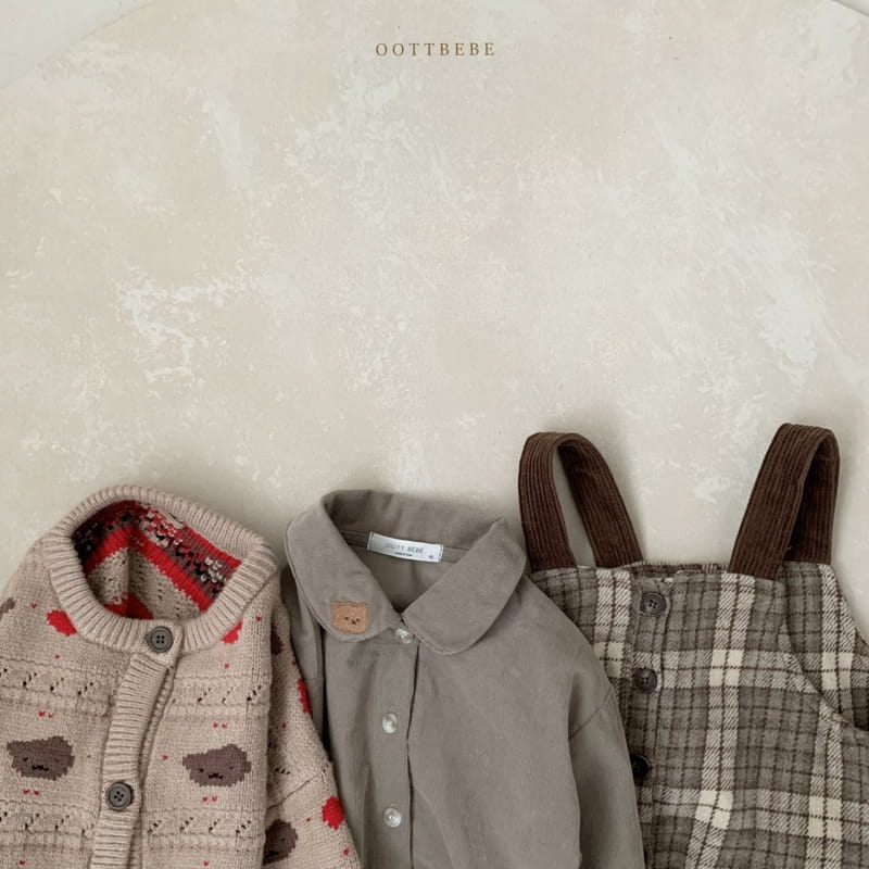 OOTT BEBE - Korean Children Fashion - #Kfashion4kids - Bear Rib Shirt - 8