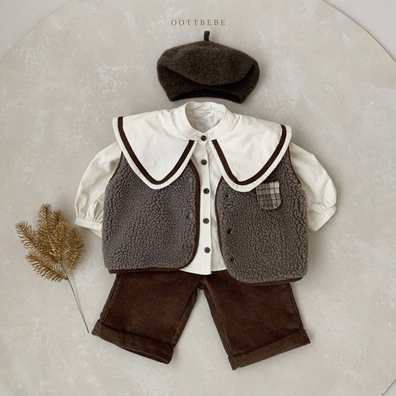 OOTT BEBE - Korean Children Fashion - #Kfashion4kids - Rib Collar Blouse - 9