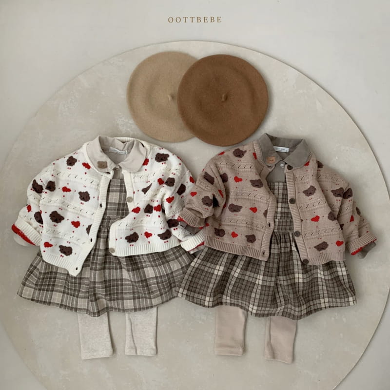 OOTT BEBE - Korean Children Fashion - #Kfashion4kids - Mood Check One-piece