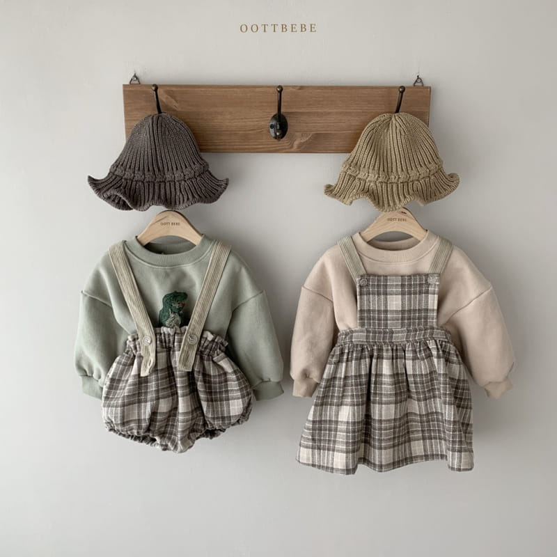 OOTT BEBE - Korean Children Fashion - #Kfashion4kids - Mood Check One-piece - 10