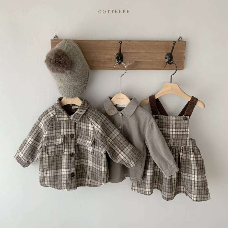 OOTT BEBE - Korean Children Fashion - #Kfashion4kids - Mood Check One-piece - 12