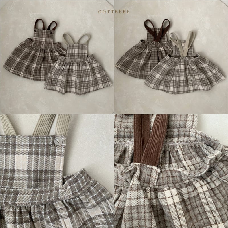 OOTT BEBE - Korean Children Fashion - #Kfashion4kids - Mood Check One-piece - 2
